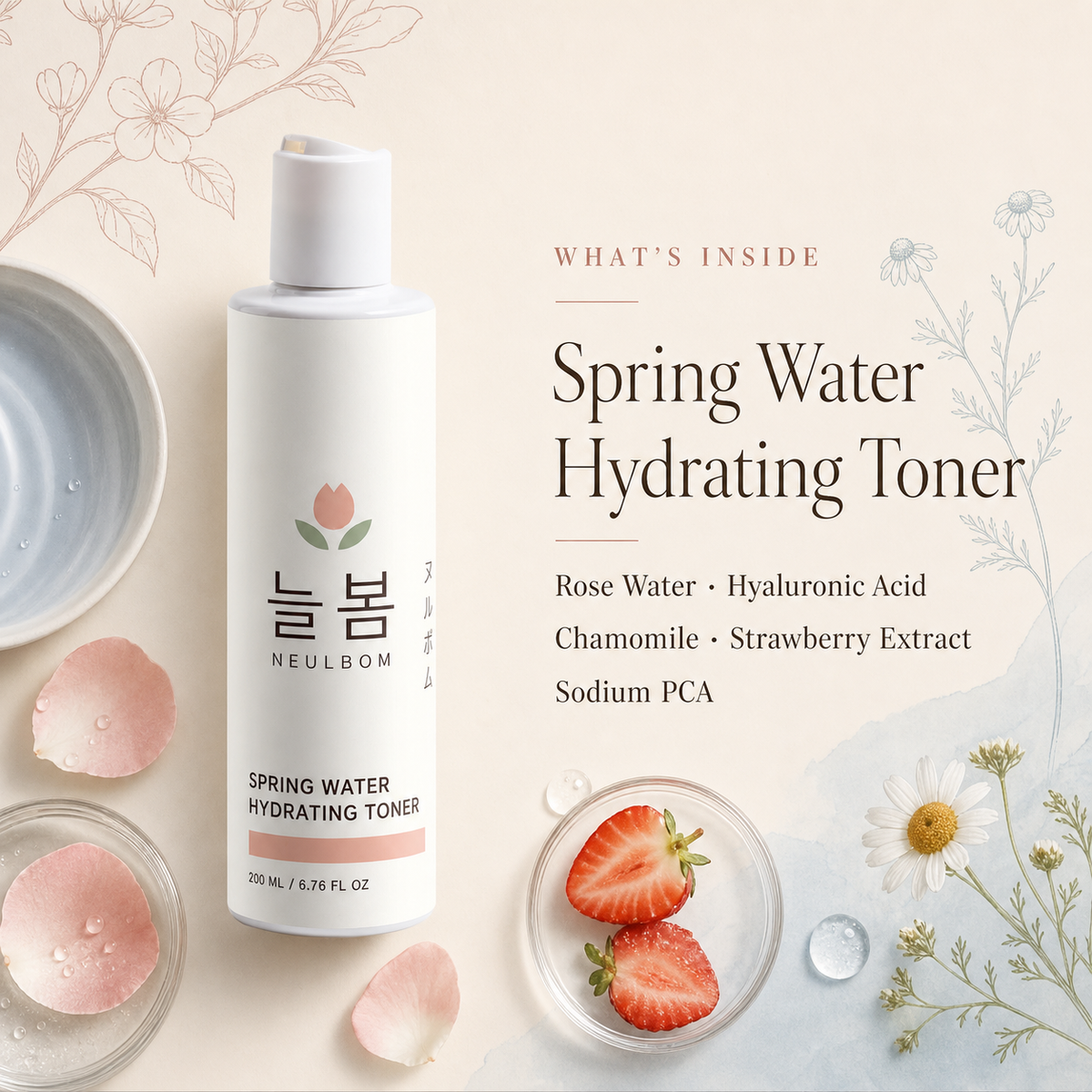 NEULBOM Spring Water Hydrating Toner key ingredients